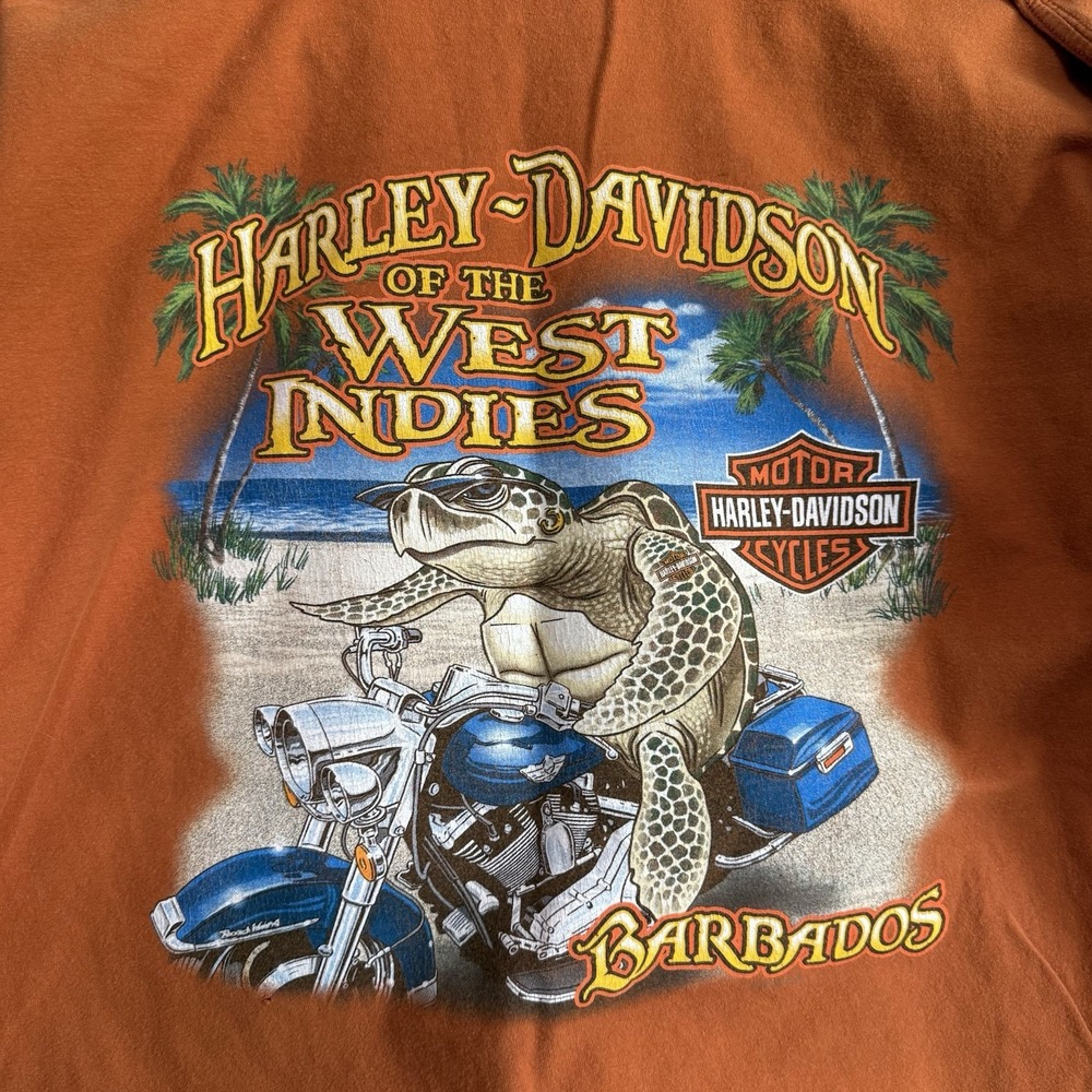 Harley Davidson Shirt‎ Mens Large West Indies Barbados Biker Destination Y2K